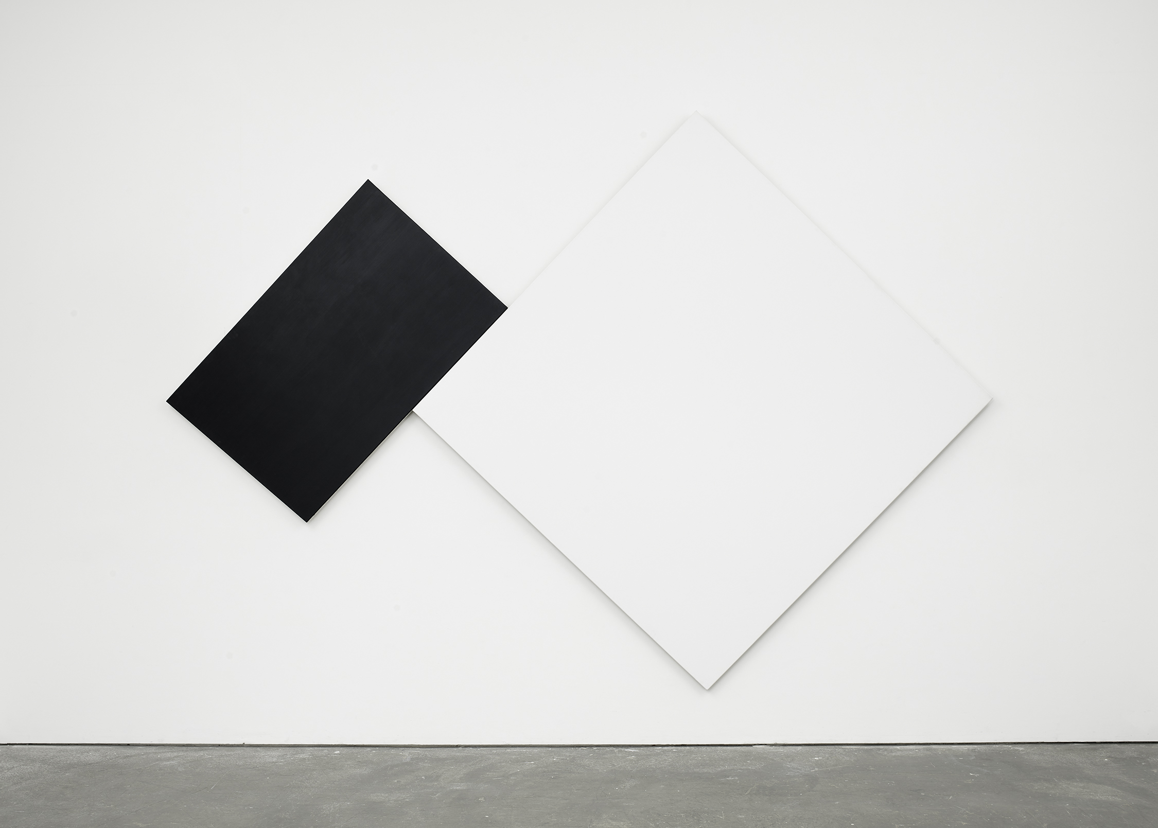 Installation view of Ellsworth Kelly's painting White Black