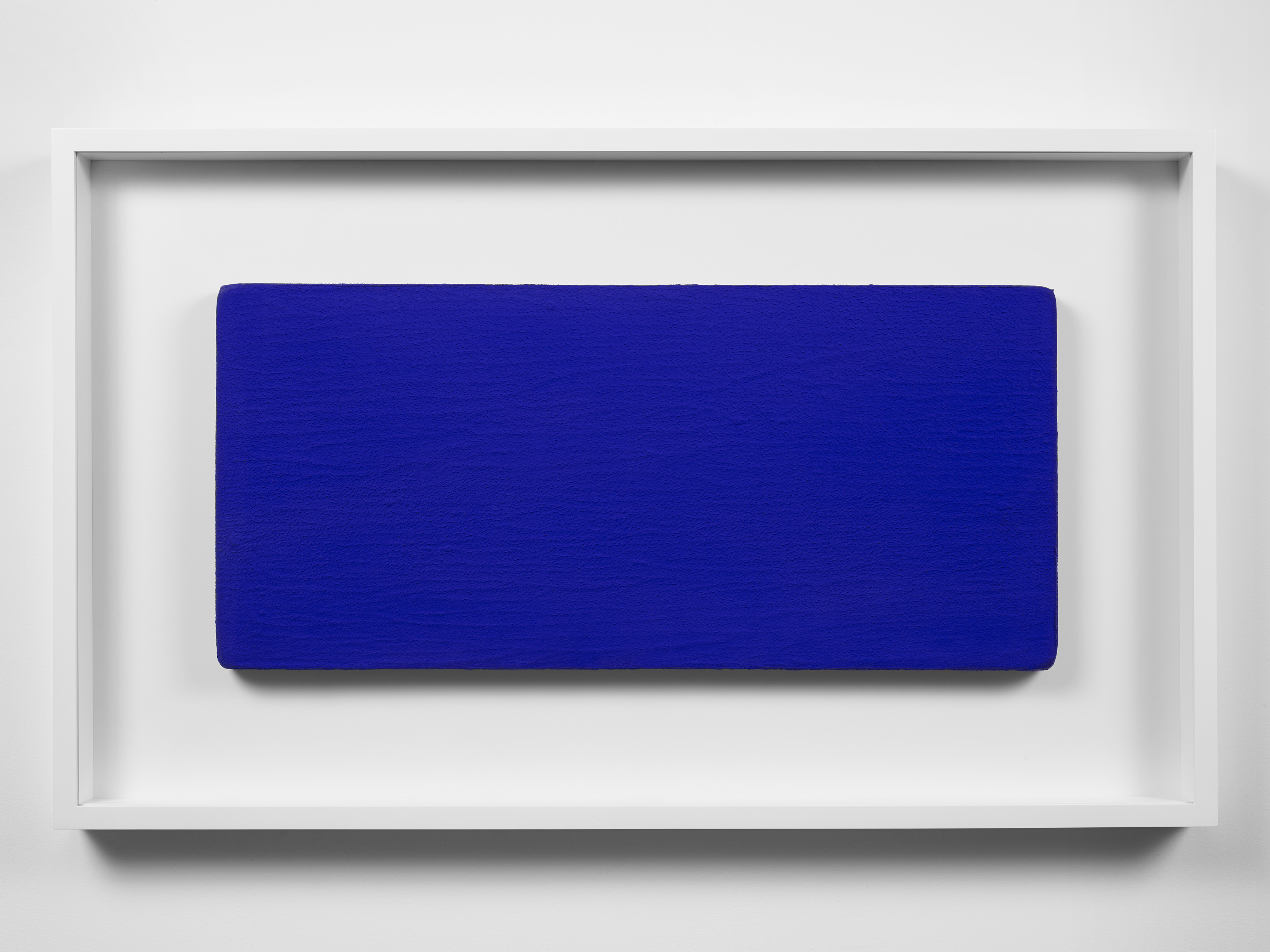 Yves Klein's painting Monochrome bleu sans titre (IKB 231) framed