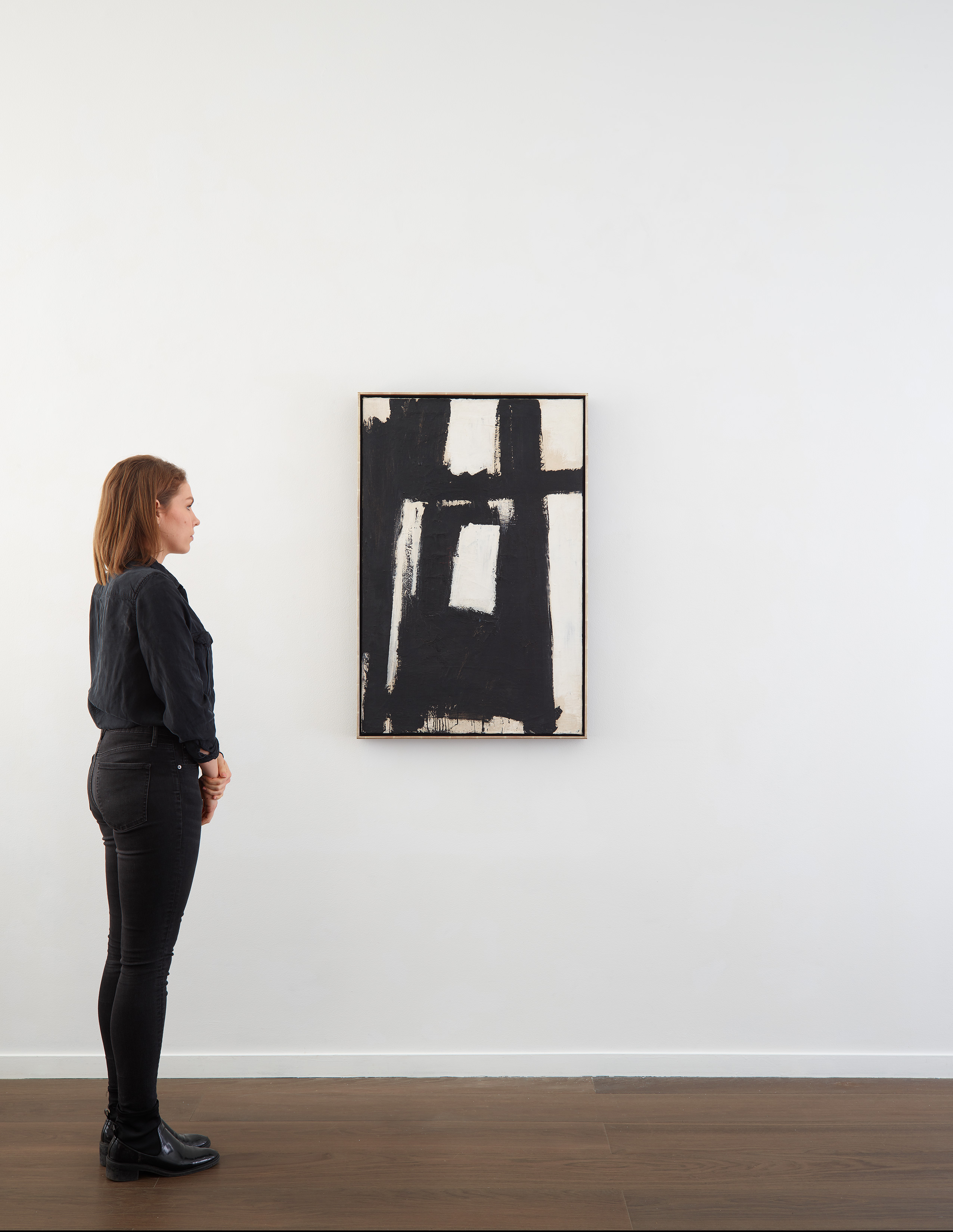 Scale view of Franz Kline's painting Third Avenue