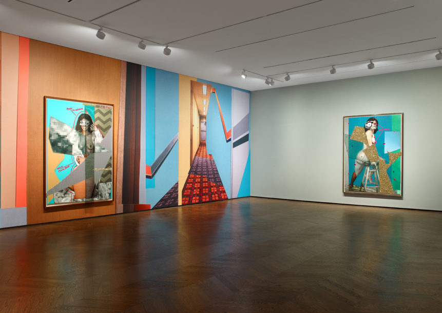 Installation view of Mickalene Thomas's exhibition Beyond the Pleasure Principle at Levy Gorvy London