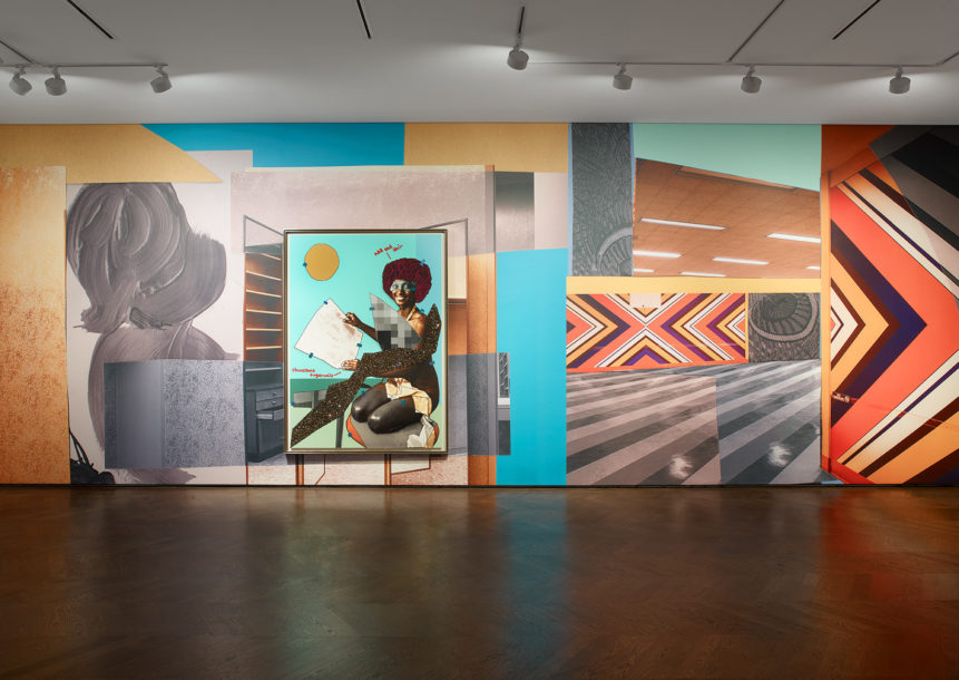 Installation view of Mickalene Thomas's exhibition Beyond the Pleasure Principle at Levy Gorvy London