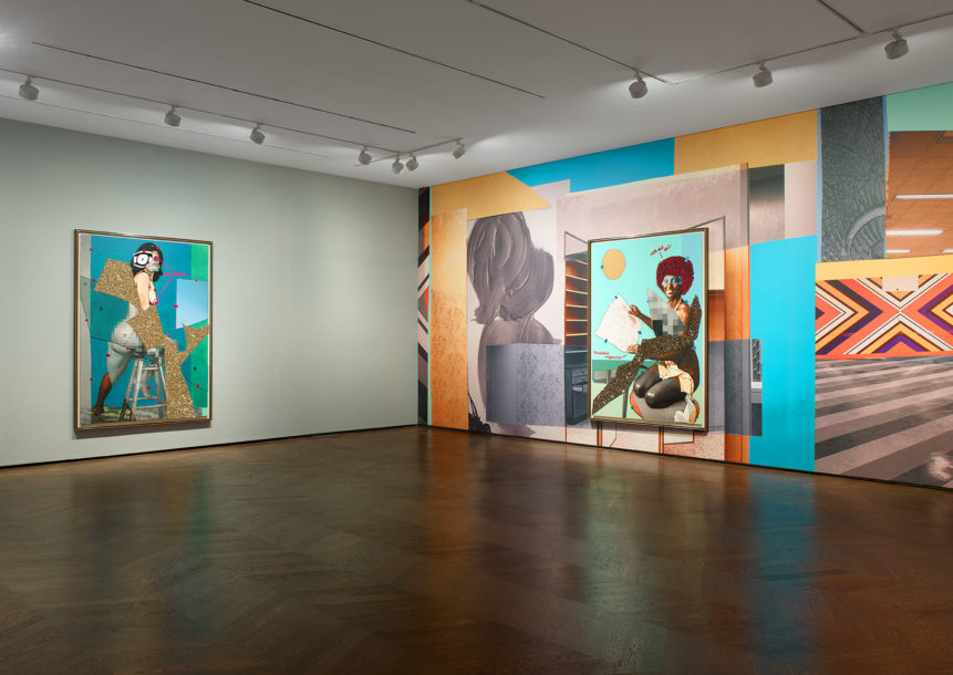 Installation view of Mickalene Thomas's exhibition Beyond the Pleasure Principle at Levy Gorvy London