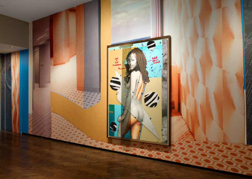 Installation view of Mickalene Thomas's exhibition Beyond the Pleasure Principle at Levy Gorvy London