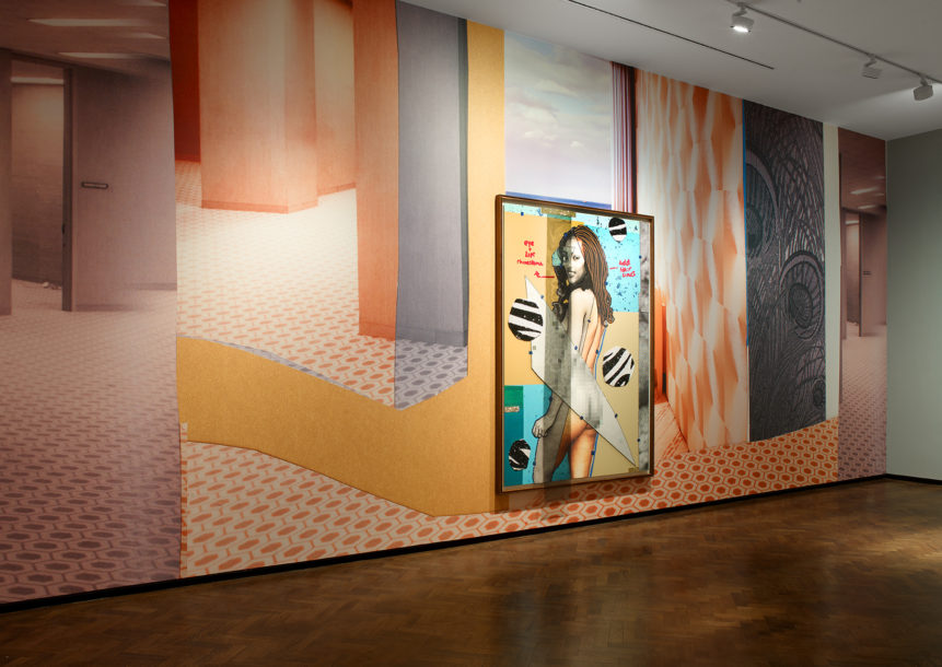 Installation view of Mickalene Thomas's exhibition Beyond the Pleasure Principle at Levy Gorvy London