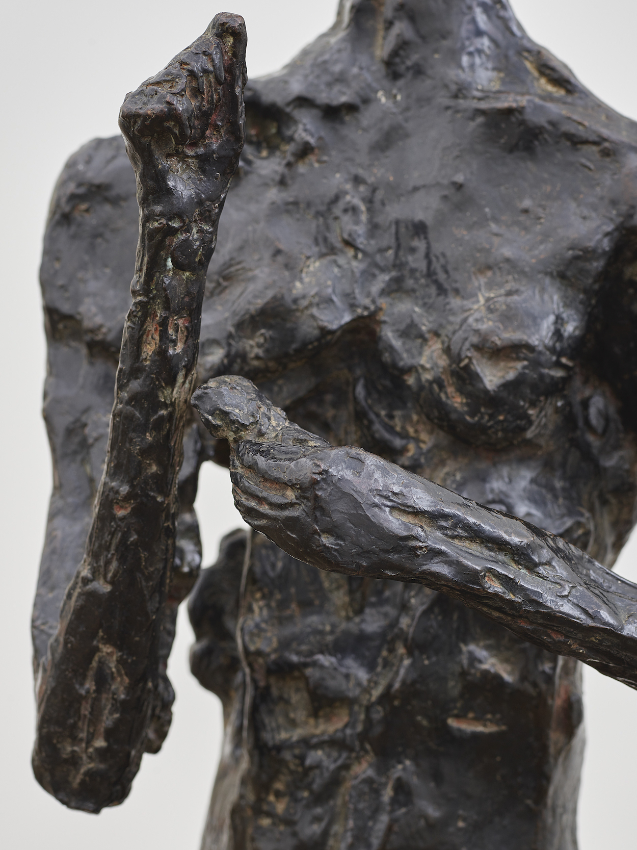 Detail view of Germaine Richier's bronze sculpture Le Grain