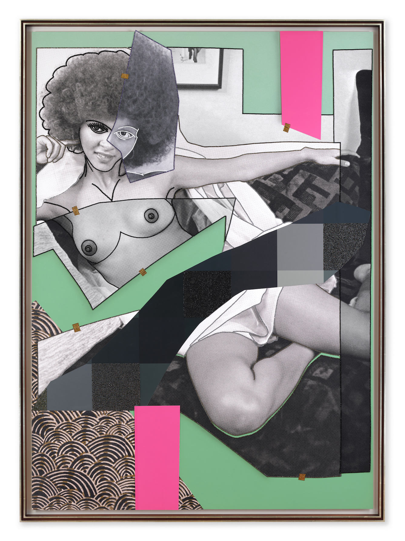 Mickalene Thomas's painting Jet Blue #30