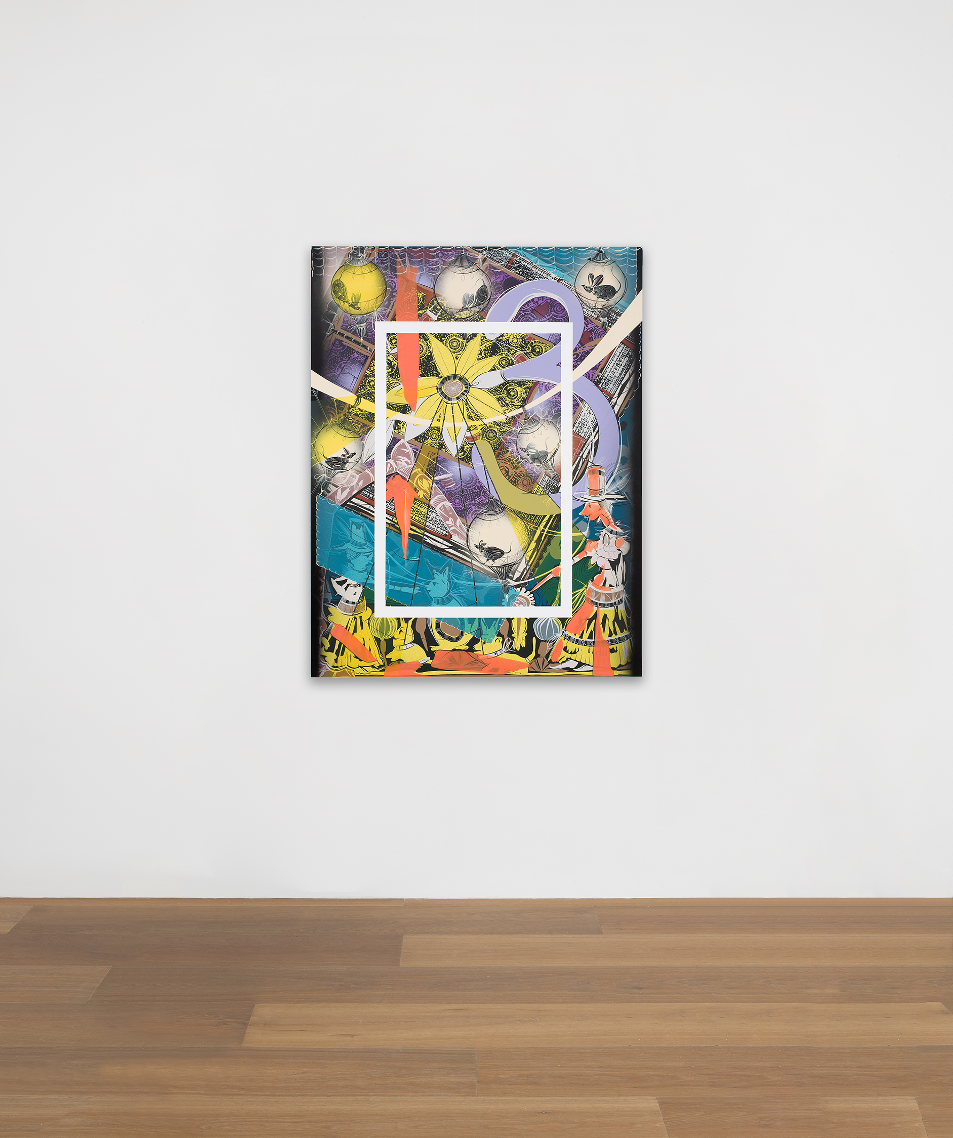 Installation view of Lari Pittman's painting Untitled #11