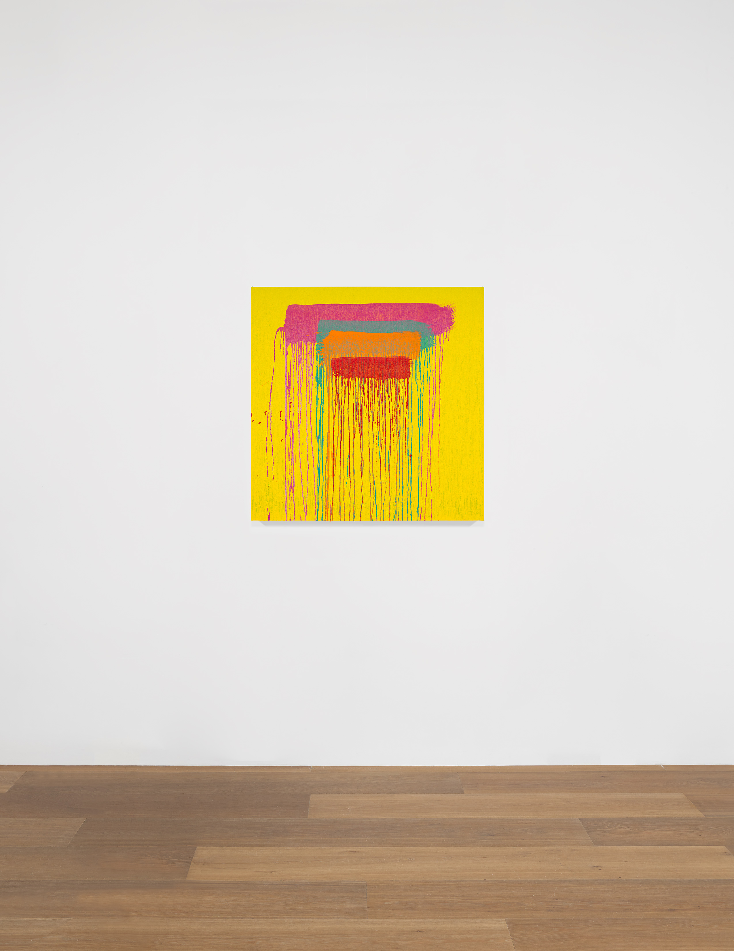 Installation view of Pat Steir's painting Untitled XVIII, 2019 (Taipei)