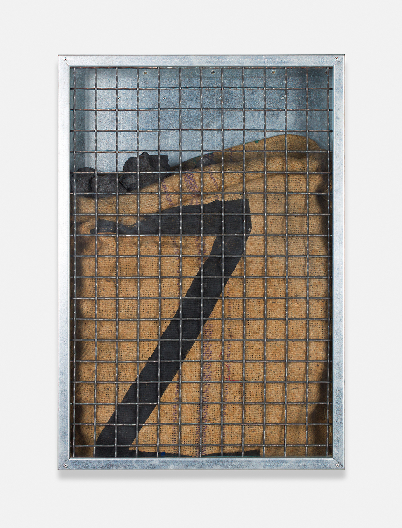 Jannis Kounellis's sculpture Untitled (Sack with Z)