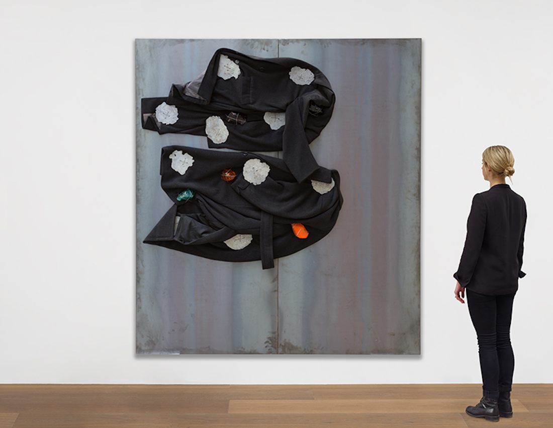 Scale view of Jannis Kounellis's Untitled painting