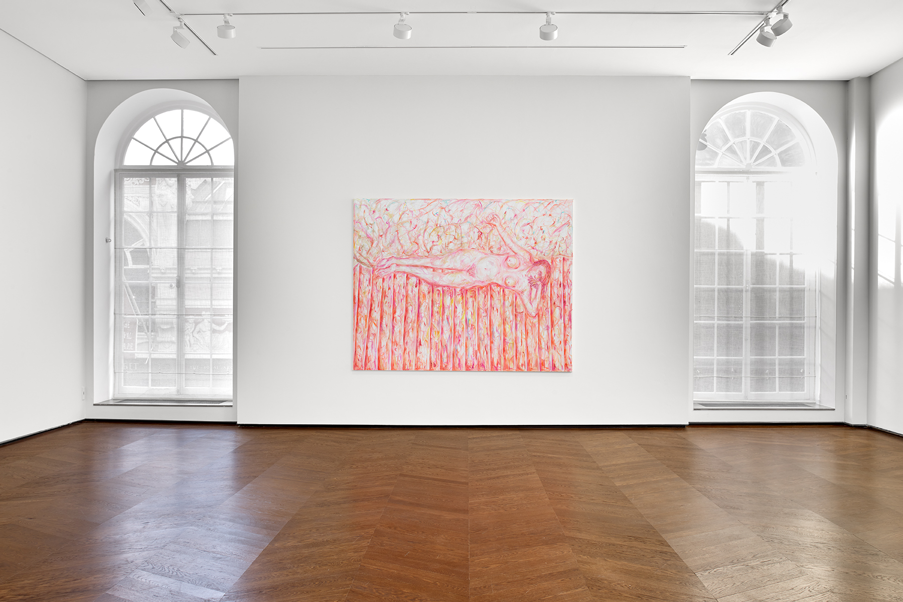 Installation view of Jutta Koether's solo exhibition Femme Colonne at Levy Gorvy London