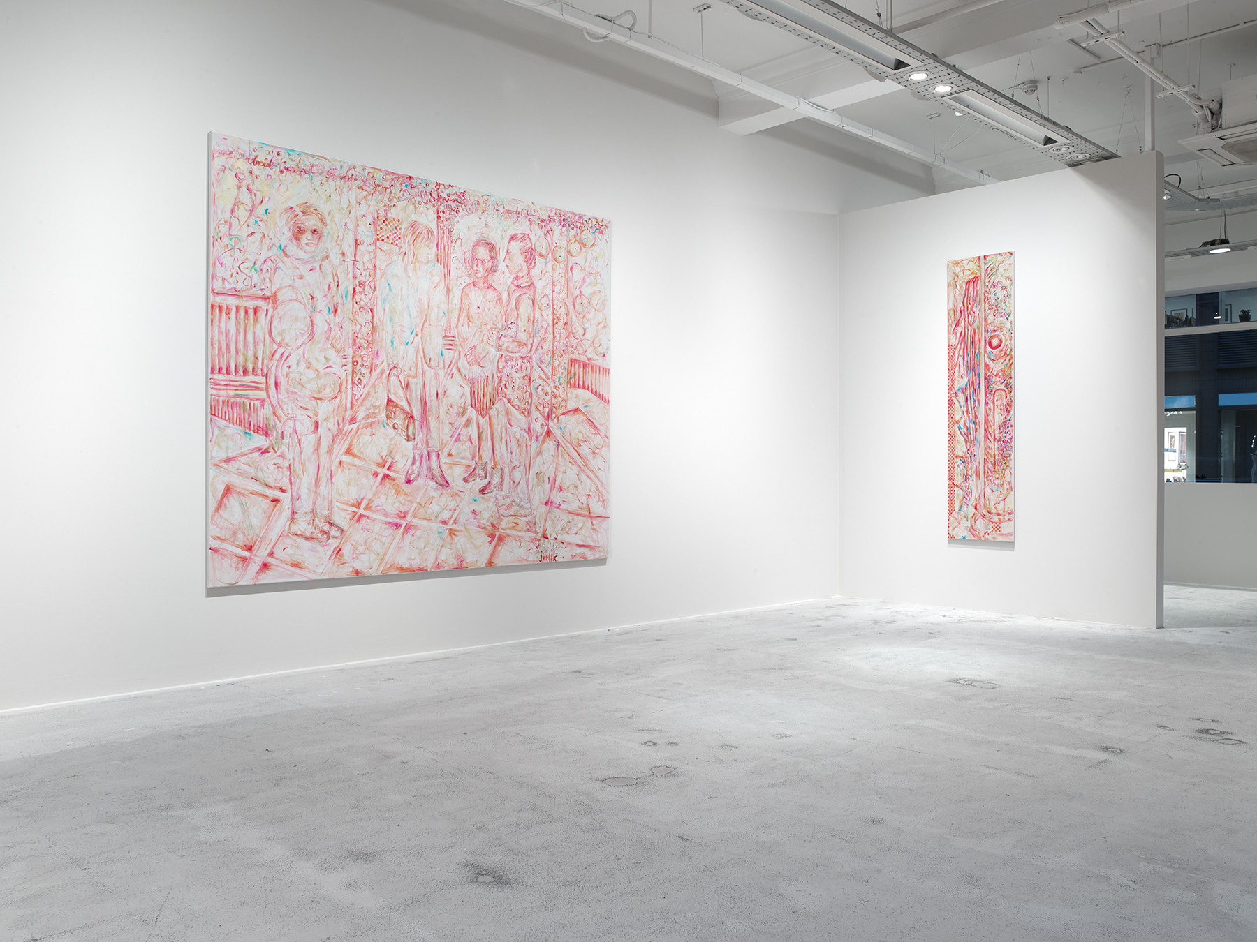 Installation view of Jutta Koether's solo exhibition Femme Colonne at Levy Gorvy London