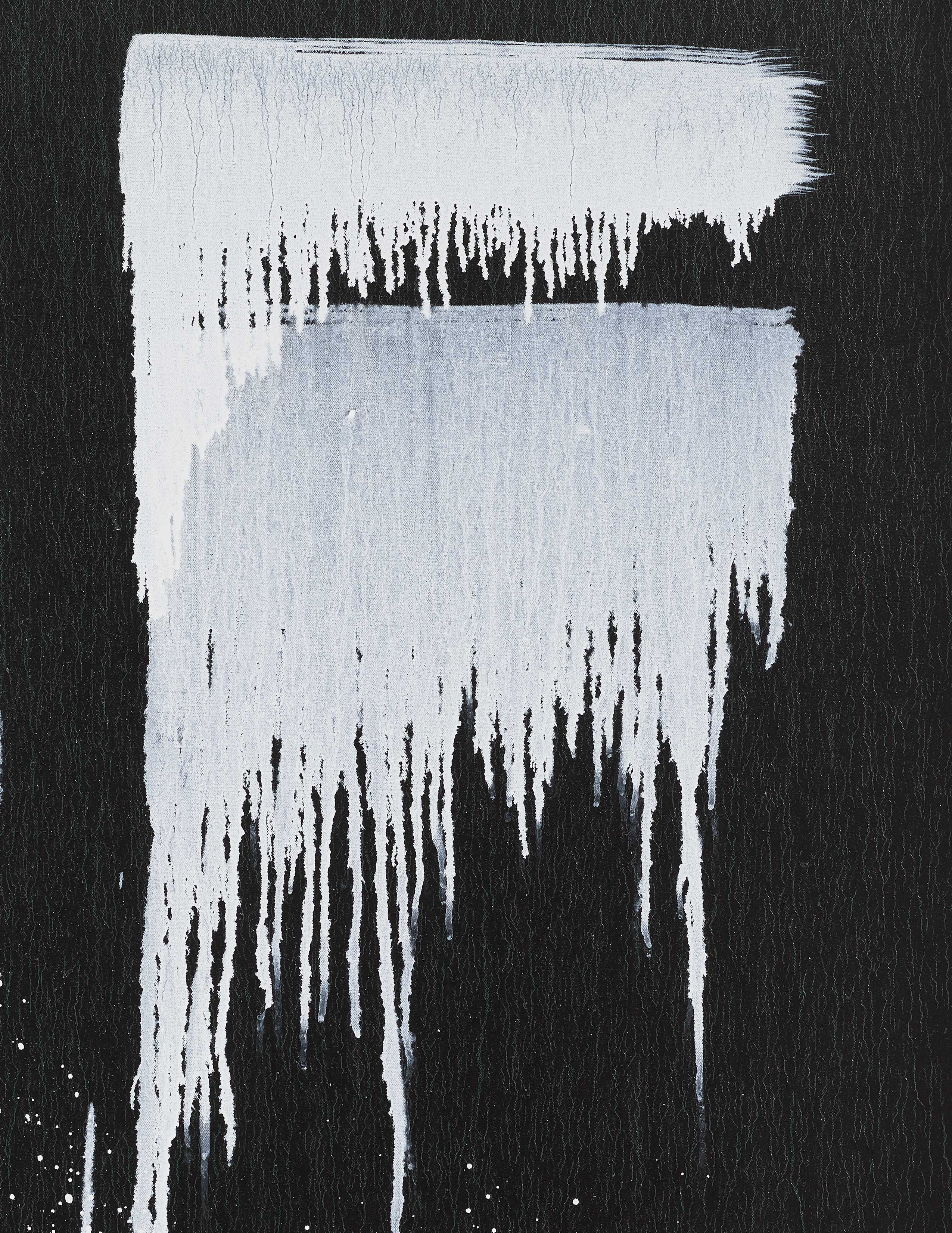 Detail view of Pat Steir's painting Untitled IV, 2019 (Taipei)