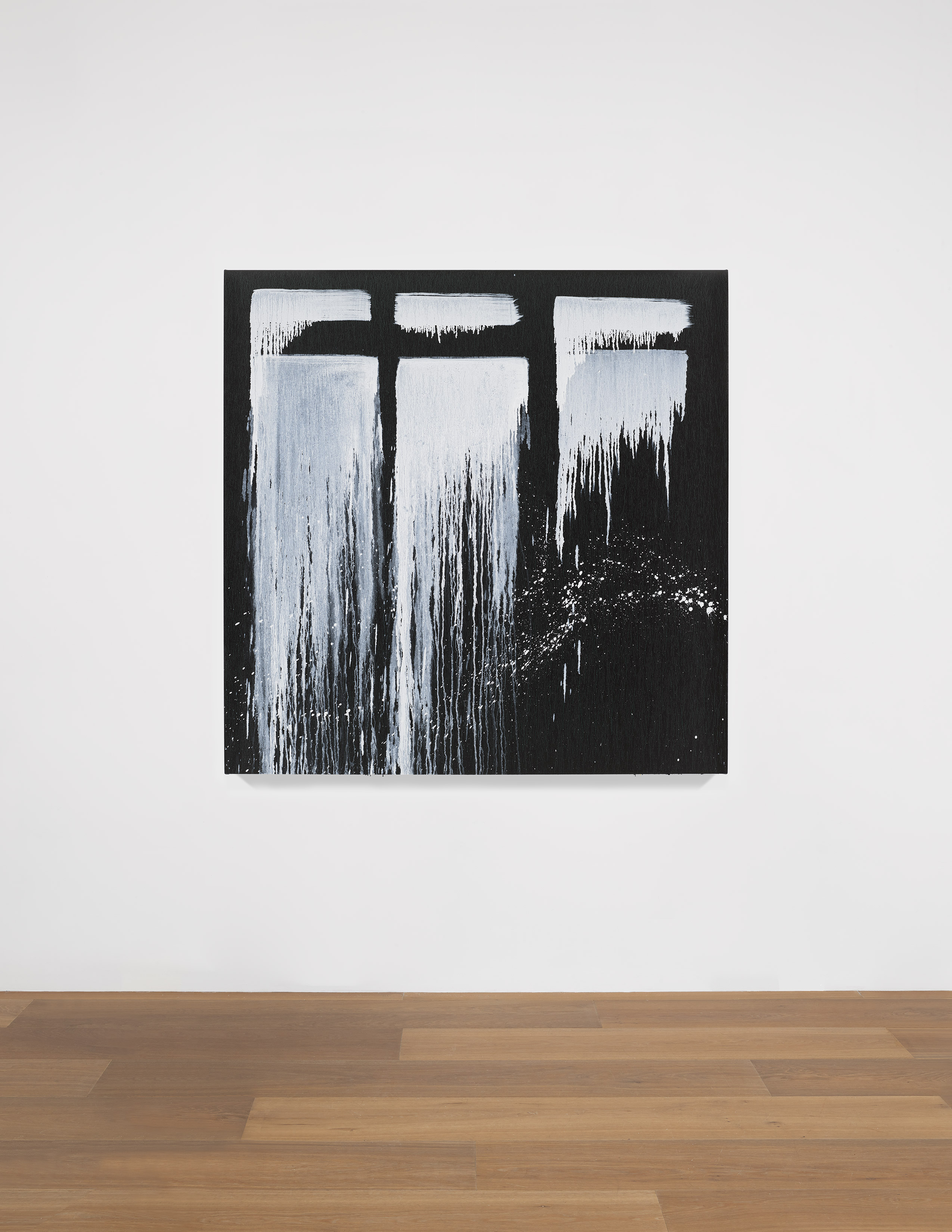 Installation view of Pat Steir's painting Untitled IV, 2019 (Taipei)