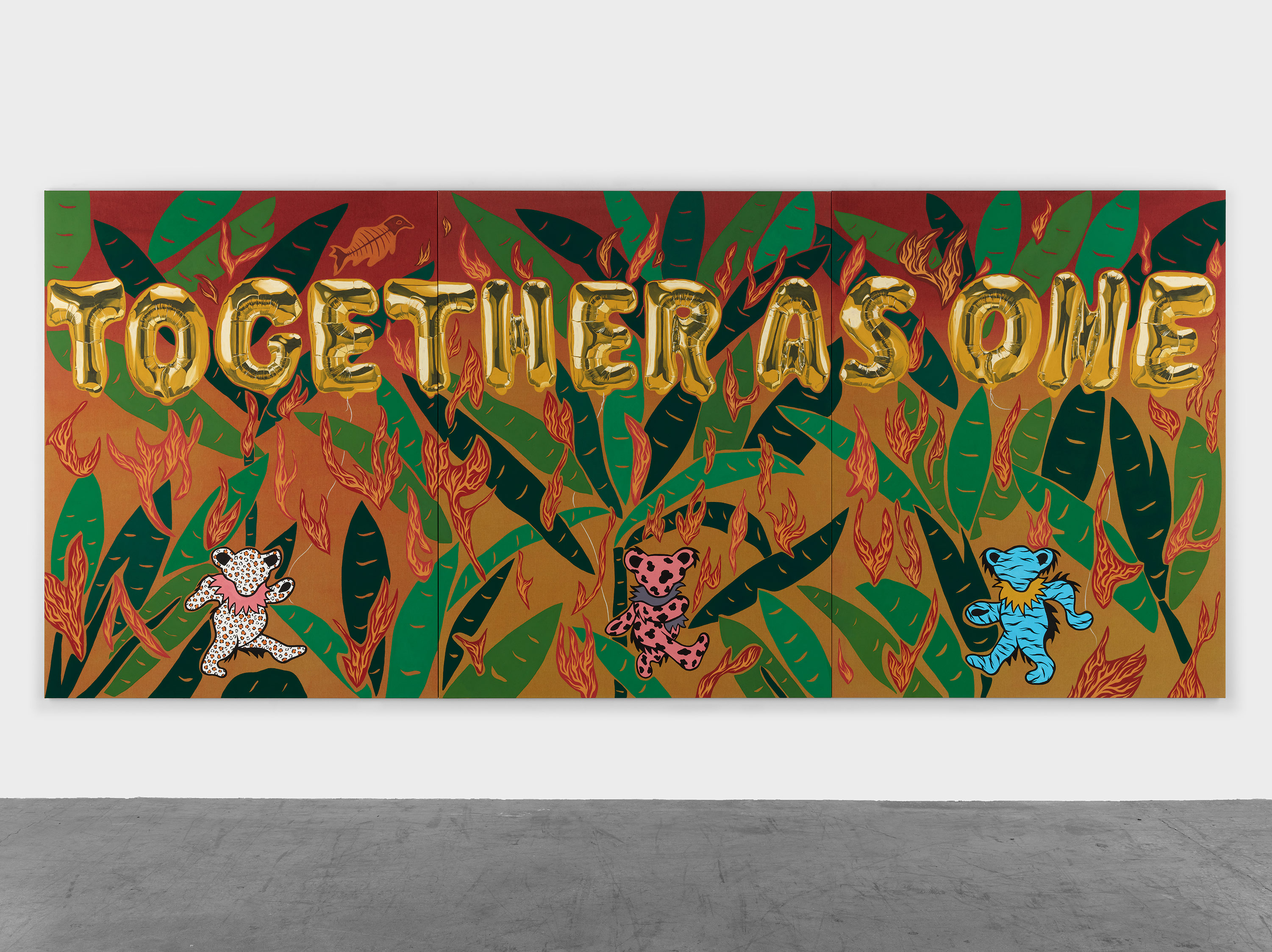 Installation view of Joel Mesler's painting Together As One