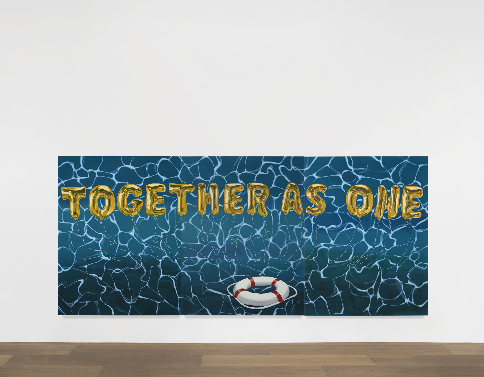 Installation view of Joel Mesler's painting Together As One