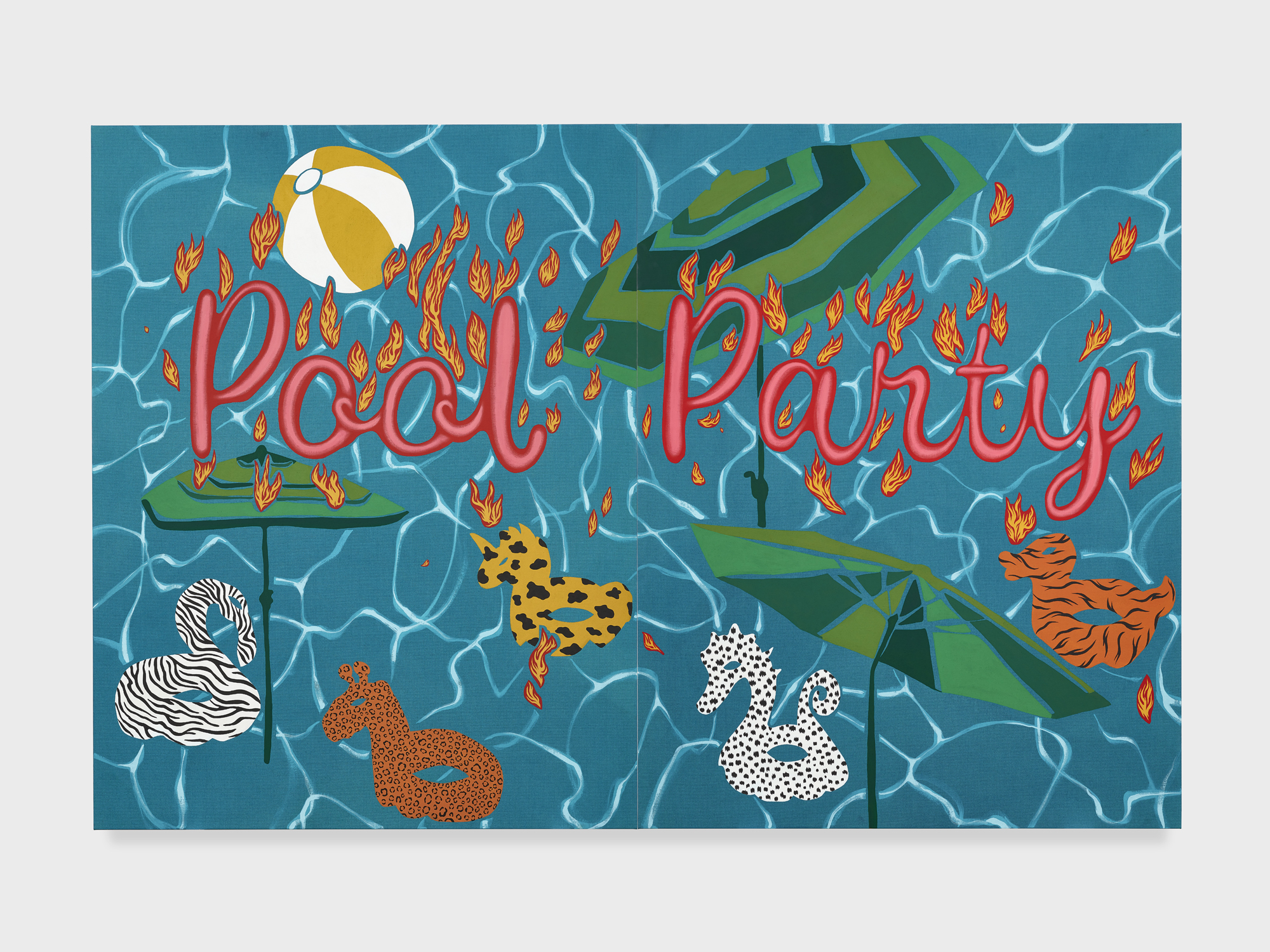 Image of Joel Mesler's painting Pool Party