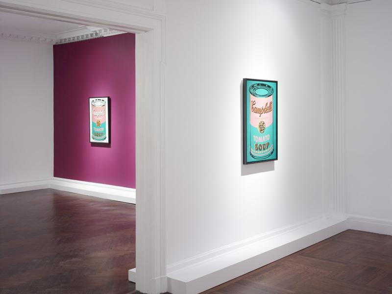 Installation view of the exhibition Warhol Print Portfolios: Marilyn Monroe, Mao, Electric Chairs, Campbell’s Soup