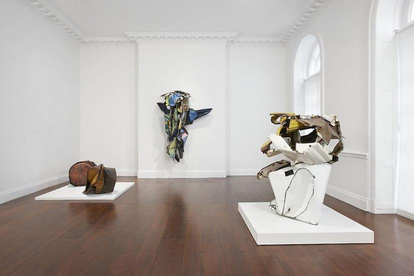 Installation view of the exhibition John Chamberlain: Early Years in New York