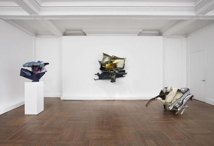 Installation view of the exhibition John Chamberlain: Early Years in New York