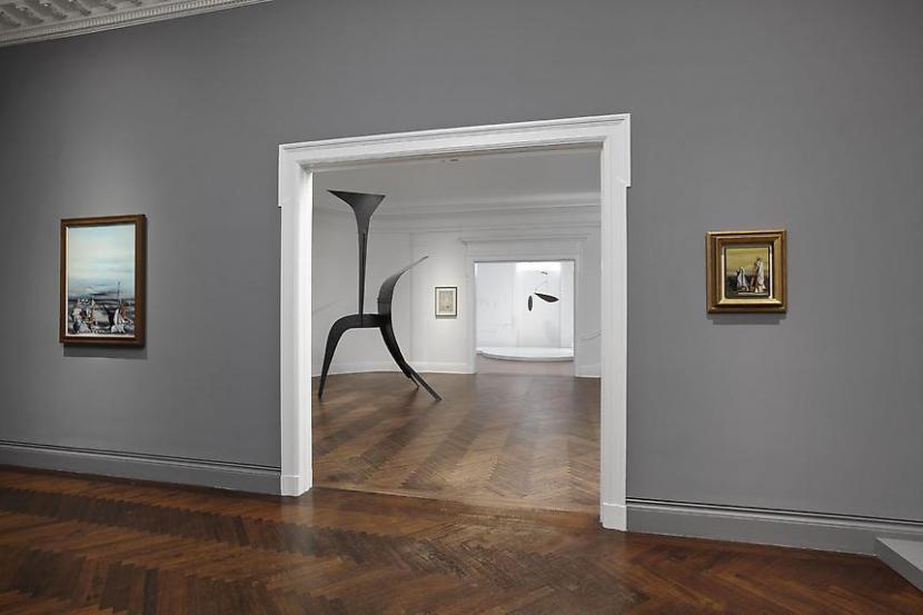 Installation view of the exhibition Tanguy Calder: Between Surrealism and Abstraction in New York