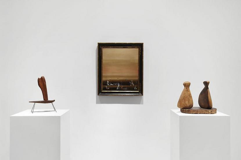 Installation view of the exhibition Tanguy Calder: Between Surrealism and Abstraction in New York