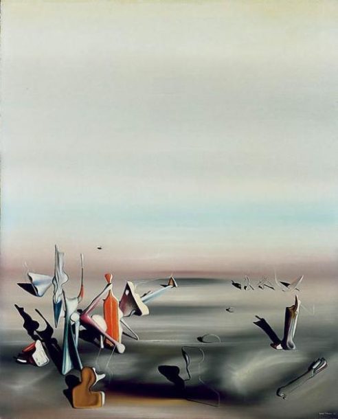 Image of Yves Tanguy's painting L'Imprévu (The Unforeseen)