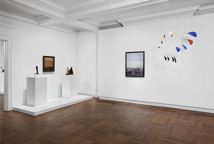 Installation view of the exhibition Tanguy Calder: Between Surrealism and Abstraction in New York