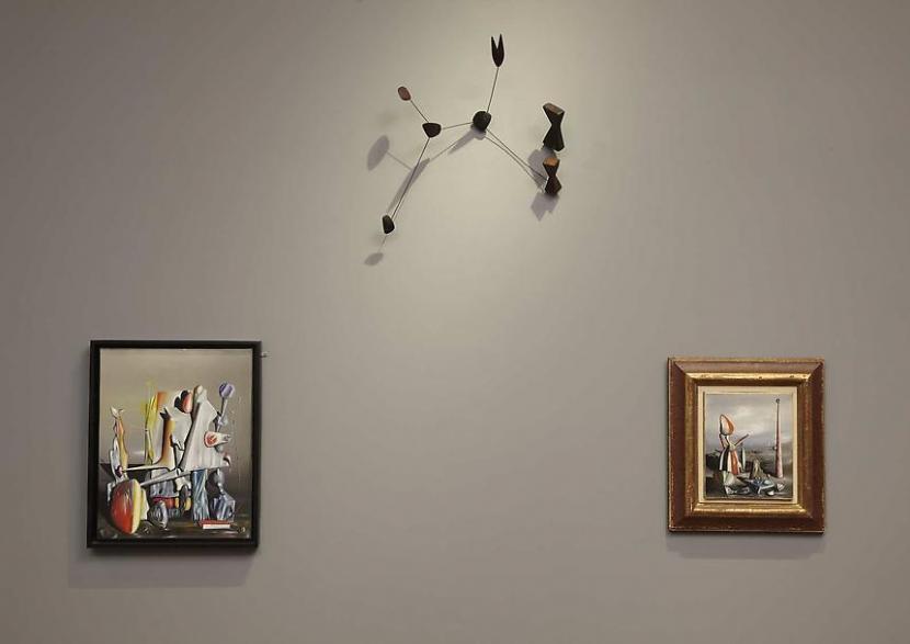 Installation view of the exhibition Tanguy Calder: Between Surrealism and Abstraction in New York