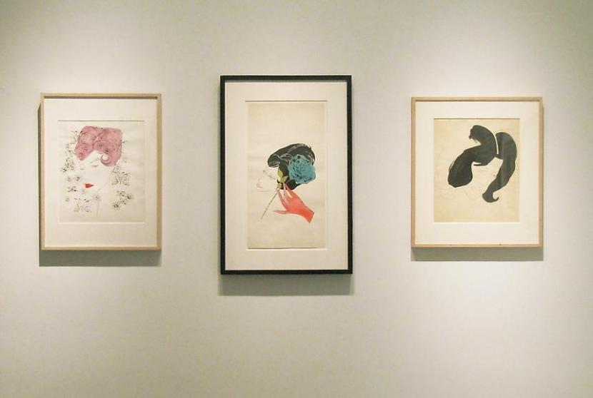 Installation view of the exhibition Andy Warhol: Who’s Who in Holiday Hats