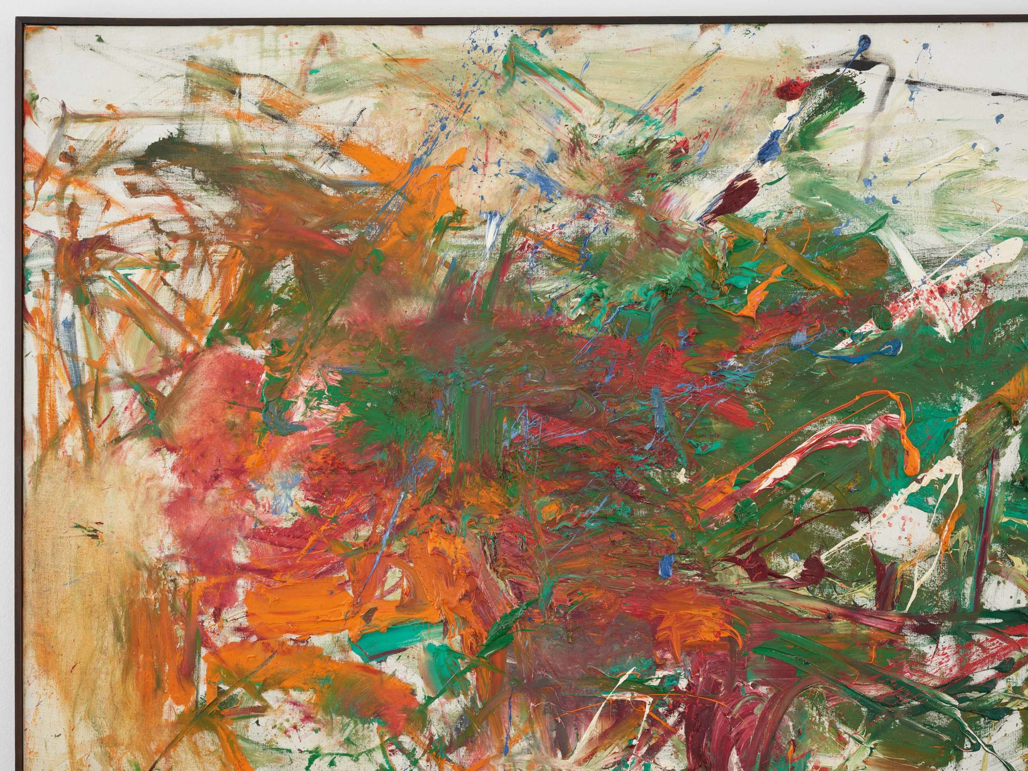 Detail view of Joan Mitchell's painting Syrtis, 1961