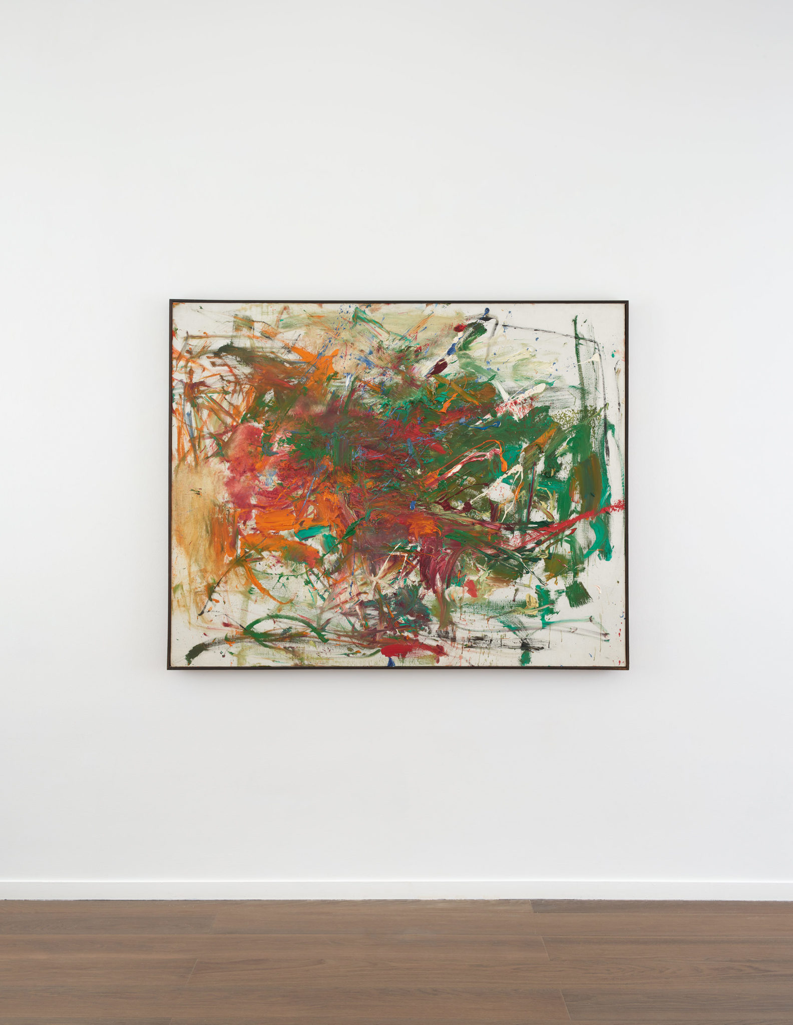 Install view of Joan Mitchell's painting Syrtis, 1961